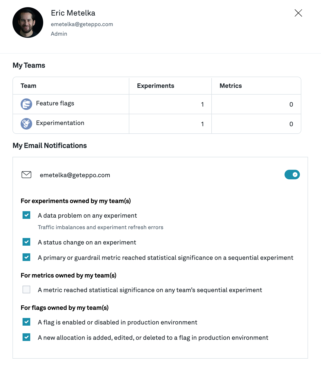 Enable team level notifications